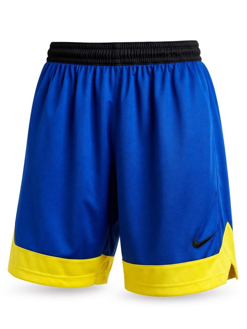 NIKE Dri -Fit Basketball Shorts Mens M Royal Blue Yellow 10” Inseam